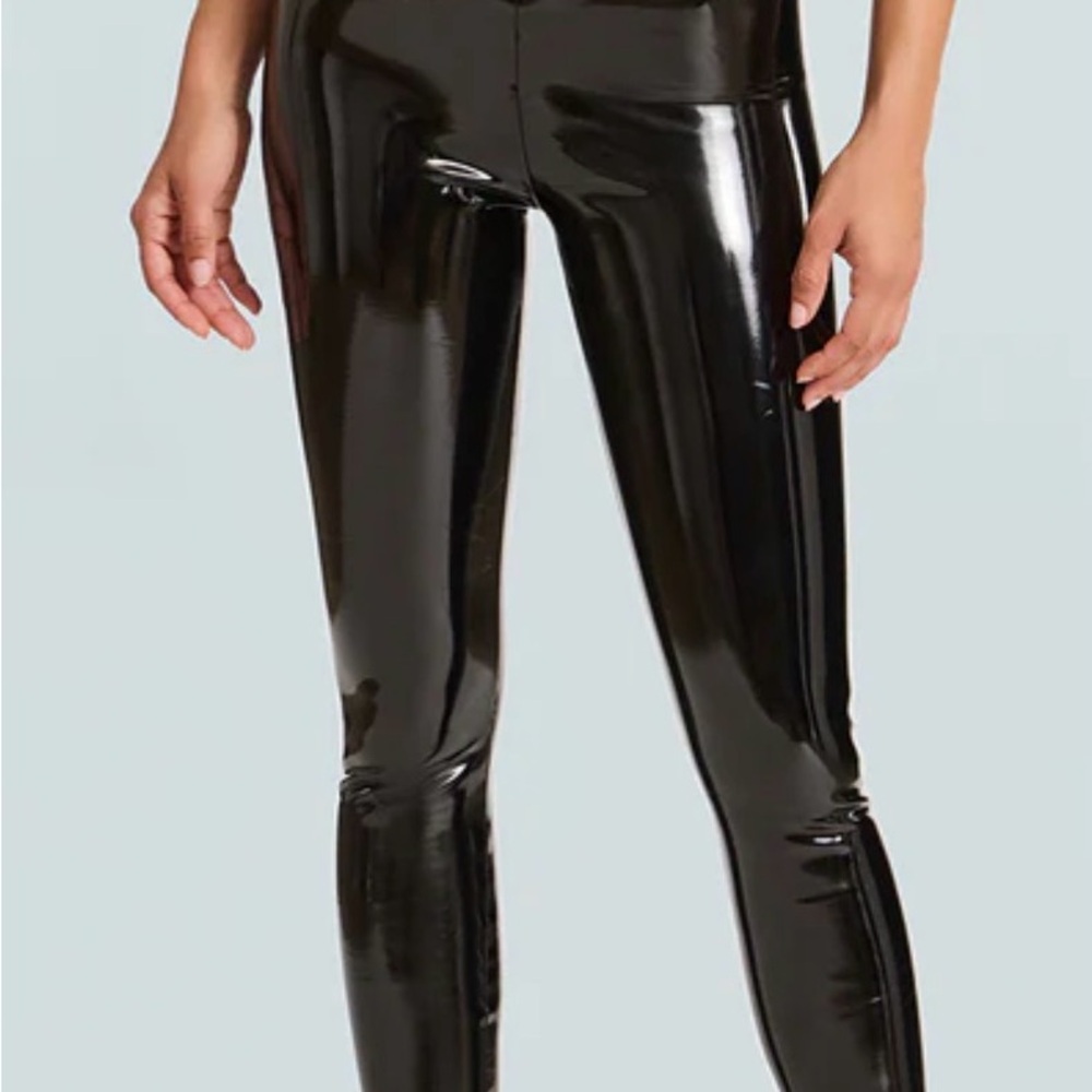 Commando Faux Patent Black Leather Legging sz Small